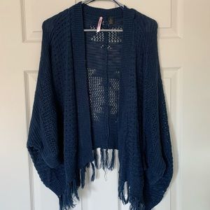 Blue Shrug Sweater